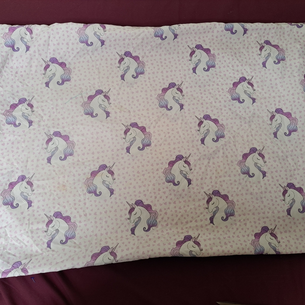 Set of 2 Purple Unicorn Standard size pillowcases